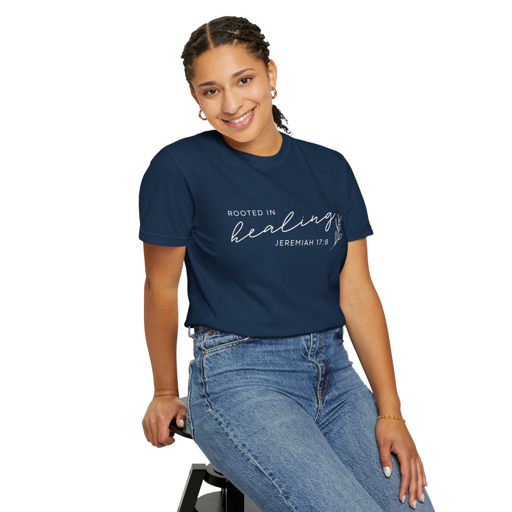 Rooted in Healing T-Shirt – Jeremiah 17:8 Scripture Tee