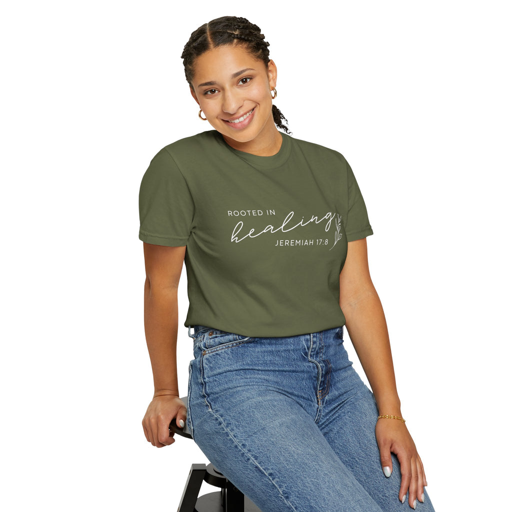 Rooted in Healing T-Shirt – Jeremiah 17:8 Scripture Tee