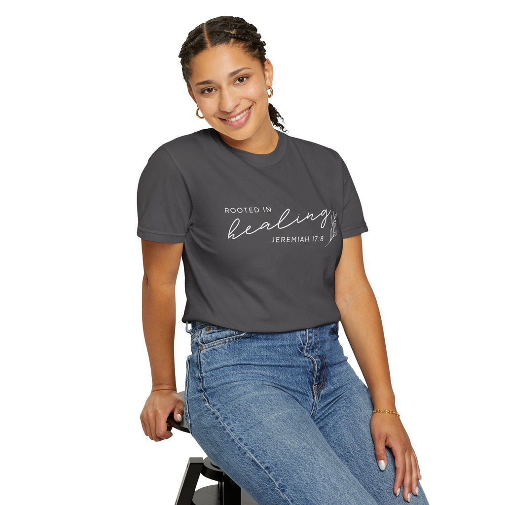 Rooted in Healing T-Shirt – Jeremiah 17:8 Scripture Tee